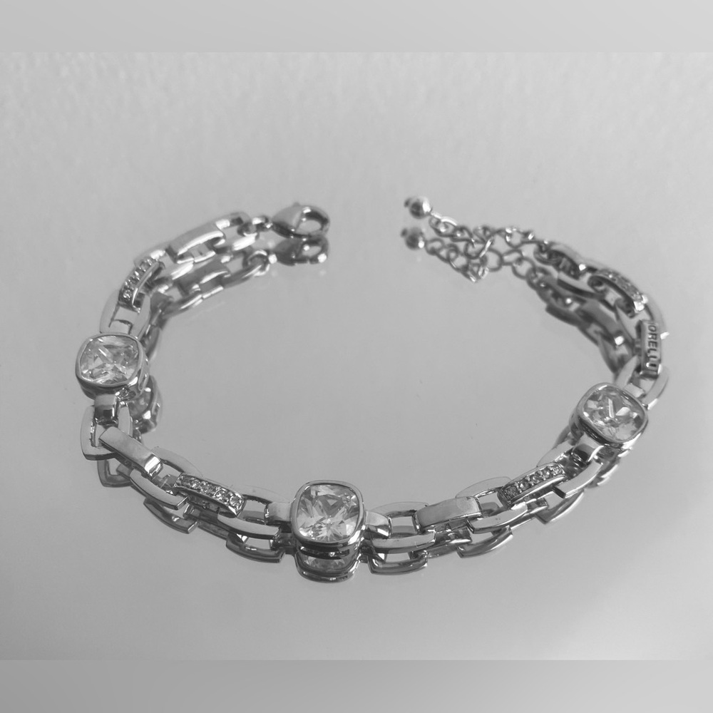 FIORELLI Silver Plated Bracelet with Crystal Accents